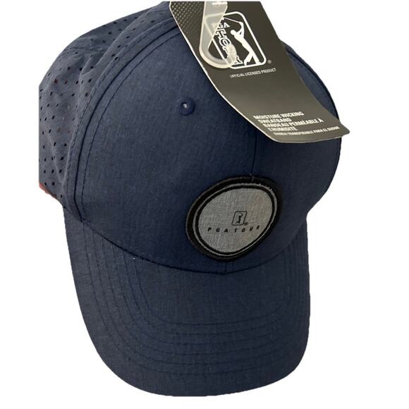 NEW PGA Pro Series Golf Hat Baseball Cap Solid Navy Blue Tour Championships NWT - Picture 1 of 8